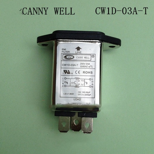 CW1D-03A-T AC 250V 3A г  ܻ 3    IEC320 C14    ¼ EMI 